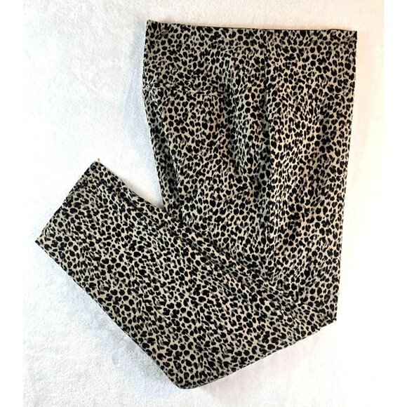 a new day Pants - Leopard Print Ankle Pant Skinny Stretch Sz 12 A New Day Cheata High Rise Sexy